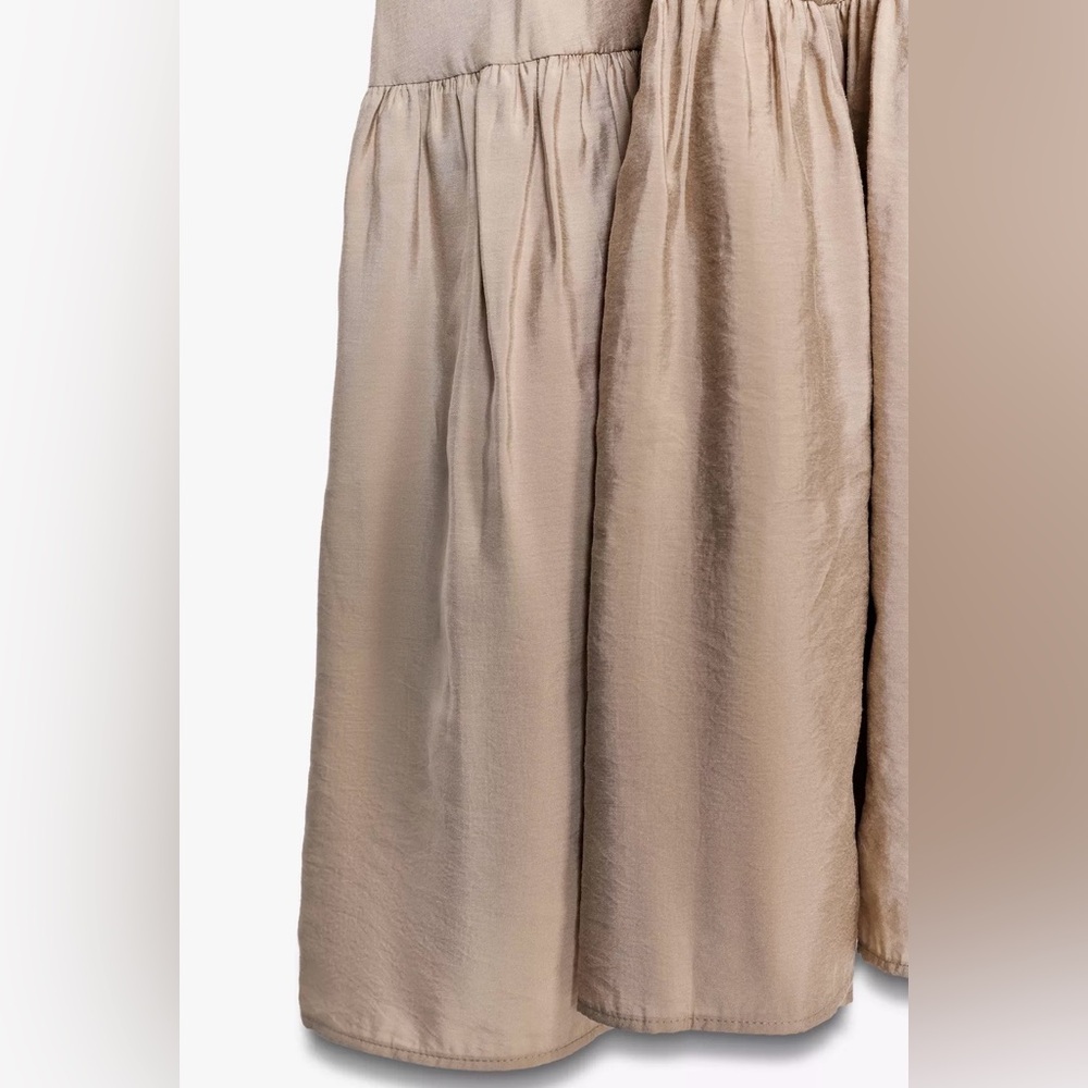 ZARA Flowy Midi Dress in Stone! - Picture 6 of 7